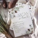 Search for snow bridal shower invitations White floral