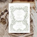 Search for vintage victorian wedding invitations Sage green