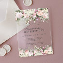 Search for acrylic rose invitations Feminine