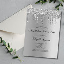 Search for bling sweet 16 invitations Silver