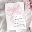Search for pink bow birthday invitations Modern