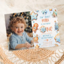 Search for little man birthday invitations Blue