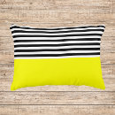 Recherche de rayures jaunes coussins Coloré