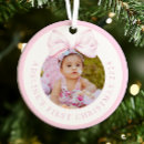 Search for pink ornaments Baby's first christmas