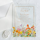 Search for wild flowers wedding invitations Boho chic