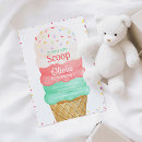 Search for ice cream 1st birthday invitations Watercolor
