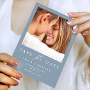 Recherche de dusty blue wedding save the dates Moderne