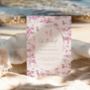 Search for pink safari baby shower invitations Toile de jouy