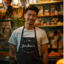 Search for black and white monogram aprons Modern typography