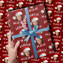 Search for funny santa wrapping paper Face