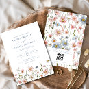 Search for dusty blue and pink wedding invitations Wildflowers