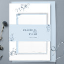 Search for dusty blue invitation belly bands Minimalist