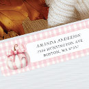 Recherche de pink baby shower return address labels Aquarelle