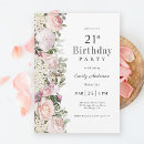 Search for pink 21st birthday invitations Feminine