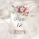 Search for christmas wedding table cards Red and green