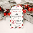 Search for north pole gift tags Santa's workshop