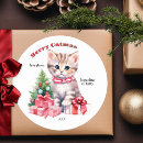 Search for cute pink christmas stickers Kitty