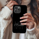 Search for create your own monogram iphone cases Black