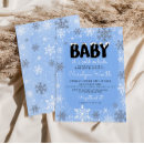 Search for blue snowflake baby shower invitations Blue and silver