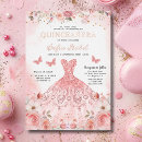 Recherche de girly chic invitations Élégant girly quinceanera