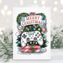 Search for gamer christmas cards Non photo