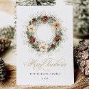 Recherche de watercolor wreath christmas cards Family