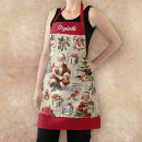 Search for santa claus aprons Red
