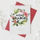 Search for holly wreath christmas cards Watercolor