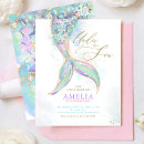 Search for girls pool party invitations Under the sea