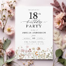 Search for floral 18th birthday invitations Rustic