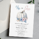 Search for floral gender reveal invitations Pumpkin