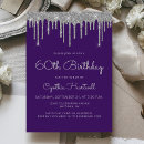Search for purple 60th birthday invitations Glam