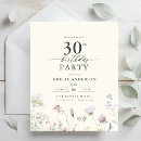Search for watercolor 30th birthday invitations Modern