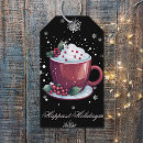 Search for holly berry gift tags Black