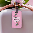 Recherche de coeur floral bagages étiquettes Girly