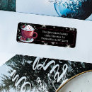 Search for black snowflakes return address labels Typography