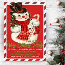 Recherche de vintage snowman invitations Rétro