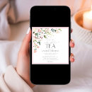 Search for time for tea with the bride to be Watercolor floral