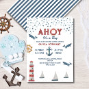 Search for ahoy its a boy invitations Whale