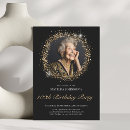 Search for black and gold glitter birthday invitations Modern