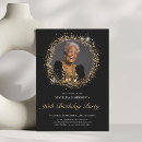 Search for black and gold glitter birthday invitations Modern