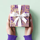 Search for purple gold christmas wrapping paper Vintage