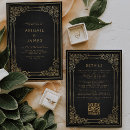 Search for black and gold invitations Ornate