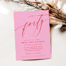 Search for pretty in pink birthday invitations Simple