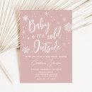 Search for pink snowflake baby shower invitations Modern