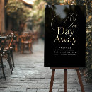 Search for rehearsal dinner wedding signs One day away