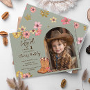 Recherche de cowgirl anniversaire invitations Bottes de cowgirl