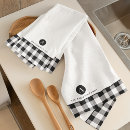 Search for black and white monogram tea towels Plaid