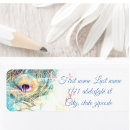 Search for pink feathers return address labels Gold