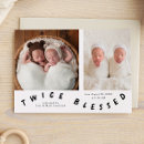 Recherche de deux bébés invitations Deux fois béni